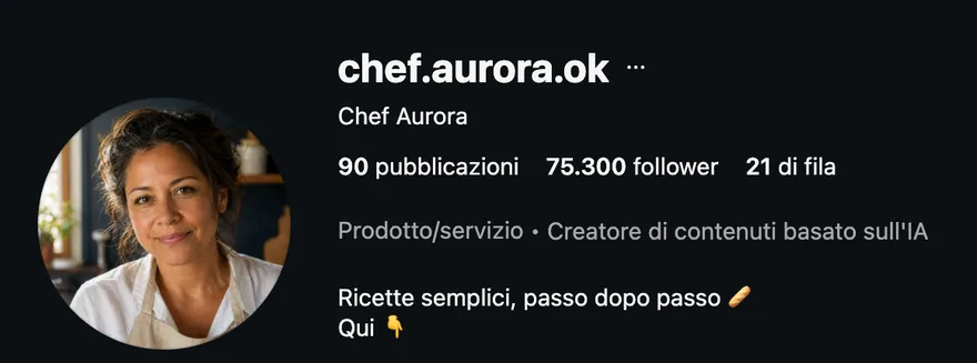 Chef Aurora su Instagram
